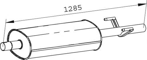 Середній глушник вихлопних газів DINEX 74344