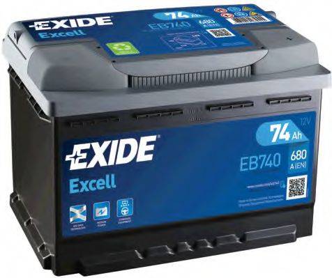 Стартерна акумуляторна батарея; Стартерна акумуляторна батарея EXIDE _EB740