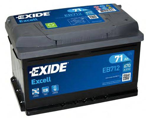 EXIDE EB712 Стартерная аккумуляторная батарея; Стартерная аккумуляторная батарея