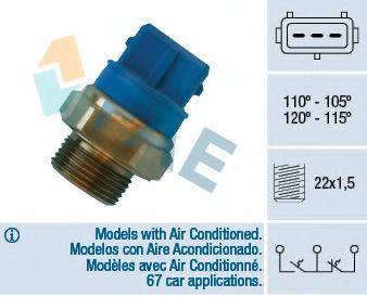 Термові вимикач, вентилятор радіатора FAE 38330