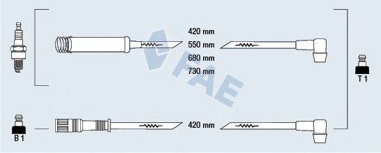FAE 83560 Комплект дротів запалення