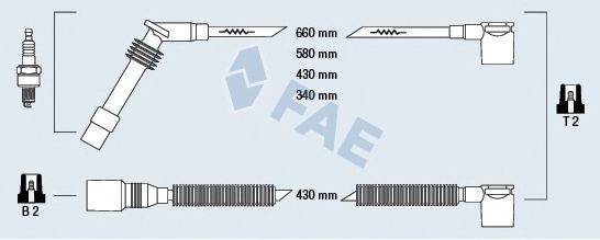 FAE 85105 Комплект дротів запалення