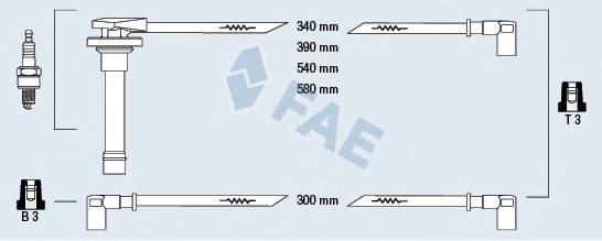 FAE 85340 Комплект дротів запалення