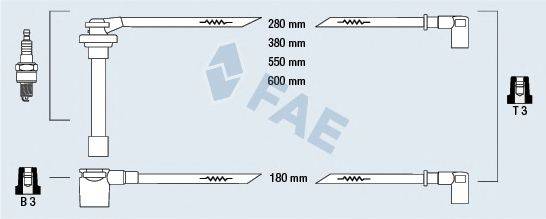 FAE 85850 Комплект дротів запалення