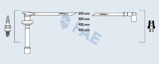 FAE 85861 Комплект дротів запалення
