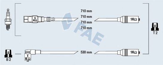 FAE 85870 Комплект дротів запалення