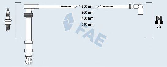 FAE 86050 Комплект дротів запалення