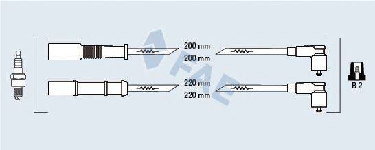 FAE 85626 Комплект дротів запалення