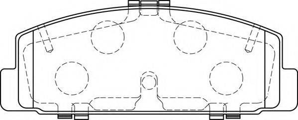 NECTO FD7237A Комплект гальмівних колодок, дискове гальмо