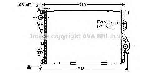 AVA QUALITY COOLING BW2170 Радіатор, охолодження двигуна