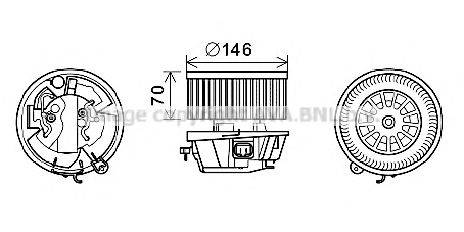 AVA QUALITY COOLING CN8296 Електродвигун, вентиляція салону