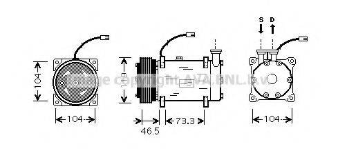 AVA QUALITY COOLING CNAK030 Компресор, кондиціонер