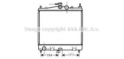 Радіатор, охолодження двигуна AVA QUALITY COOLING DN2247