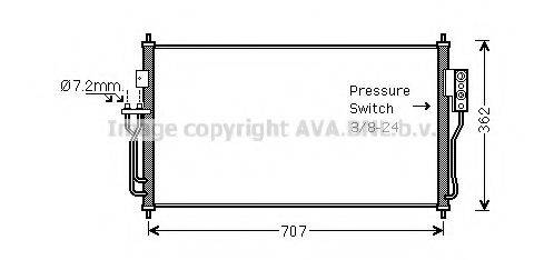 AVA QUALITY COOLING DN5382 Конденсатор, кондиціонер