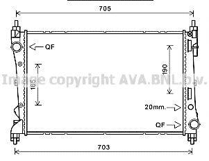 AVA QUALITY COOLING FT2449 Радіатор, охолодження двигуна