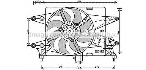 Вентилятор, охолодження двигуна AVA QUALITY COOLING FT7560