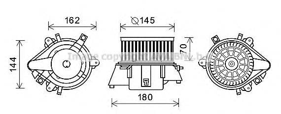 Електродвигун, вентиляція салону AVA QUALITY COOLING FT8438