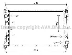 Радіатор, охолодження двигуна AVA QUALITY COOLING FTA2449