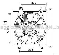 AVA QUALITY COOLING HY7538 Вентилятор, охолодження двигуна