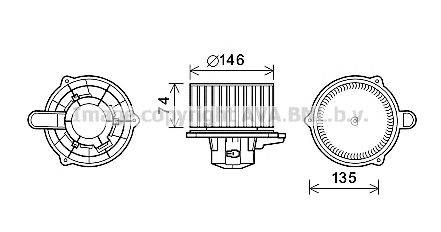 AVA QUALITY COOLING HY8350 Електродвигун, вентиляція салону