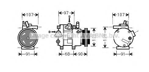 AVA QUALITY COOLING HYK215 Компресор, кондиціонер