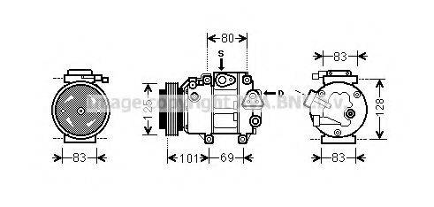 AVA QUALITY COOLING HYK240 Компресор, кондиціонер