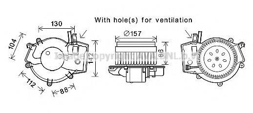 AVA QUALITY COOLING MS8657 Електродвигун, вентиляція салону