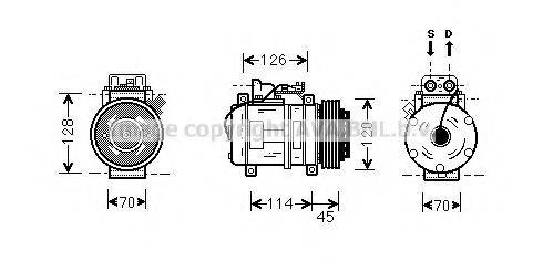 AVA QUALITY COOLING MSK278 Компресор, кондиціонер