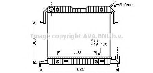 AVA QUALITY COOLING OL2086 Радіатор, охолодження двигуна