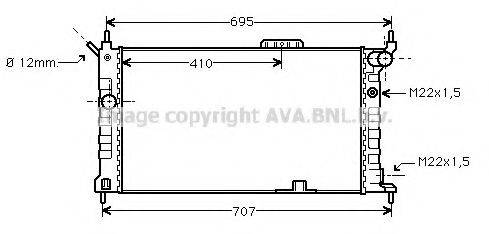 AVA QUALITY COOLING OL2091 Радіатор, охолодження двигуна