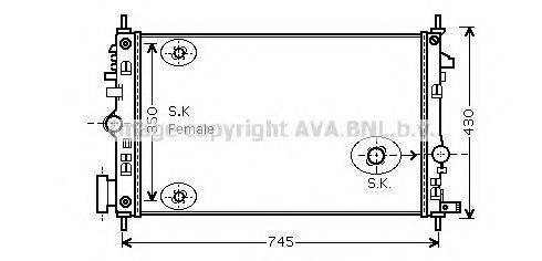 AVA QUALITY COOLING OL2473 Радіатор, охолодження двигуна