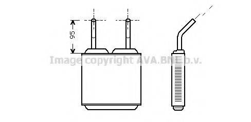 AVA QUALITY COOLING OL6160 Теплообмінник, опалення салону