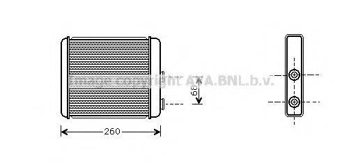 AVA QUALITY COOLING OL6260 Теплообмінник, опалення салону