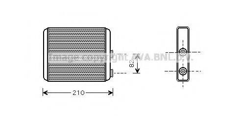 AVA QUALITY COOLING OL6353 Теплообмінник, опалення салону