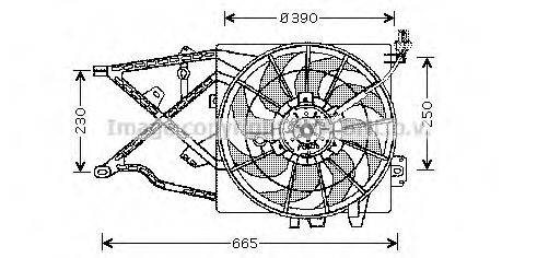 AVA QUALITY COOLING OL7505 Вентилятор, охолодження двигуна