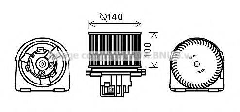 Електродвигун, вентиляція салону AVA QUALITY COOLING OL8617