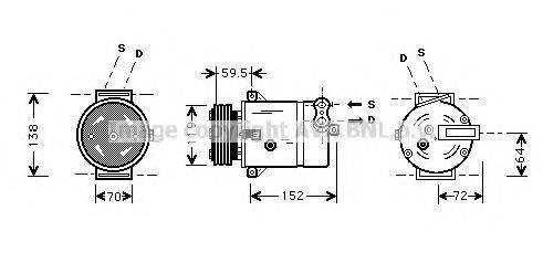 AVA QUALITY COOLING OLAK279 Компресор, кондиціонер