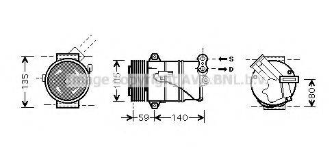 AVA QUALITY COOLING OLAK437 Компресор, кондиціонер