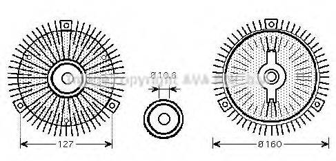 AVA QUALITY COOLING OLC553 Зчеплення, вентилятор радіатора