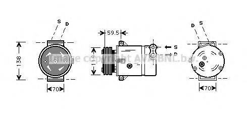 AVA QUALITY COOLING OLK273 Компресор, кондиціонер