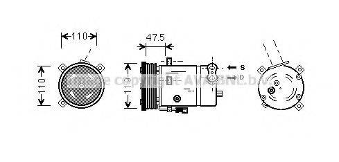 AVA QUALITY COOLING OLK277 Компресор, кондиціонер