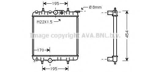 AVA QUALITY COOLING PE2188 Радіатор, охолодження двигуна