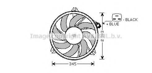 AVA QUALITY COOLING PE7525 Вентилятор, охолодження двигуна