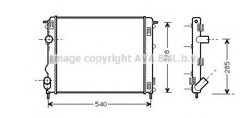 AVA QUALITY COOLING RT2270 Радіатор, охолодження двигуна