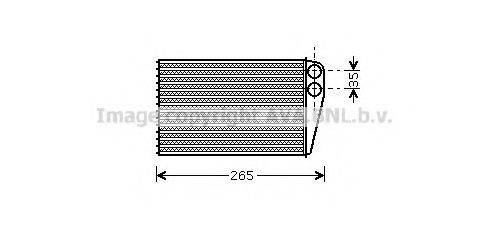 Теплообмінник, опалення салону AVA QUALITY COOLING RT6354