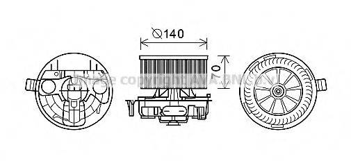 Електродвигун, вентиляція салону AVA QUALITY COOLING RT8570