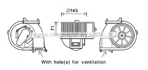 AVA QUALITY COOLING RT8595 Електродвигун, вентиляція салону