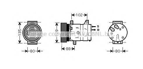 AVA QUALITY COOLING RTAK367 Компресор, кондиціонер