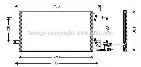 Конденсатор, кондиціонер AVA QUALITY COOLING VW5187