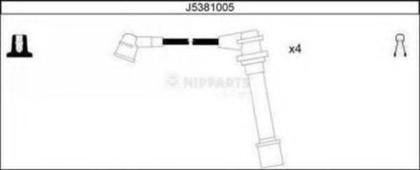 Комплект дротів запалення NIPPARTS J5381005